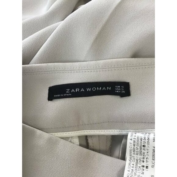 Zara Woman Trouser Pants Size Small S Beige Tan Tr - Picture 5 of 7